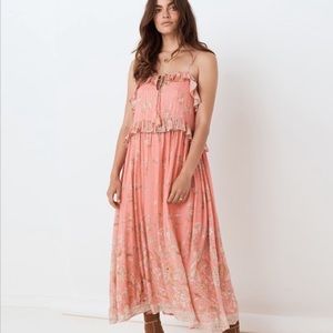 Spell Hendrix Strappy Maxi Sun Dress Dusty Pink